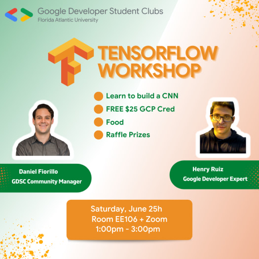 TensorFlow Workshop with a GDE badge